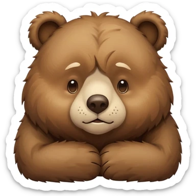 sleepy cute bear sticker