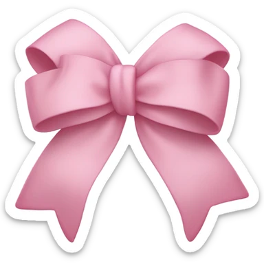 light pink bow on light pink bow sticker