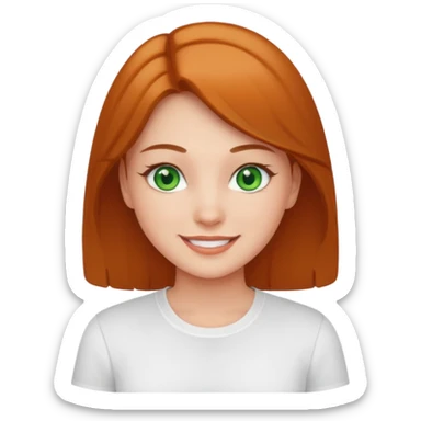 green eyed, white shirt girl sticker