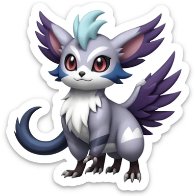 Shiny Furret-Absol-Noibat-Noivern-Hybrid (Full body) sticker