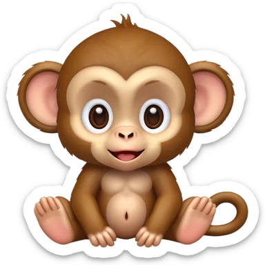 Baby monkey on vacation  sticker