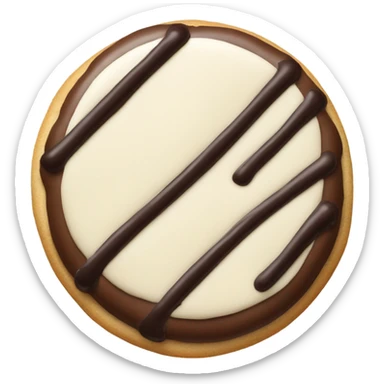 One Black and white cookie half and half sticker