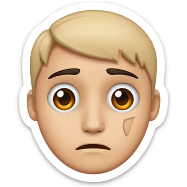 Emoji der verzweifelt schaut sticker