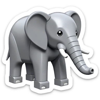 A Lego elephant sticker