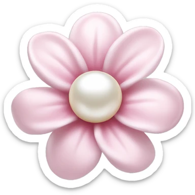 Pearl light pink flower sticker