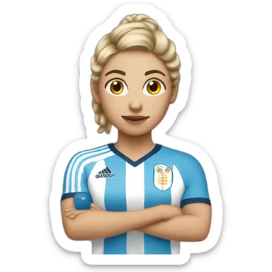 Handball girl player curl argentina sticker
