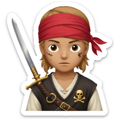 Un pirate ados de 14 ans qui adore combattre en épée sticker