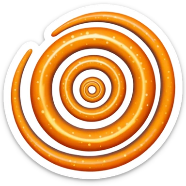 A spiral galaxy that is orange in color sticker