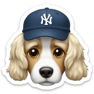 Furry chien avec casquette yankee / cli d’œil  sticker