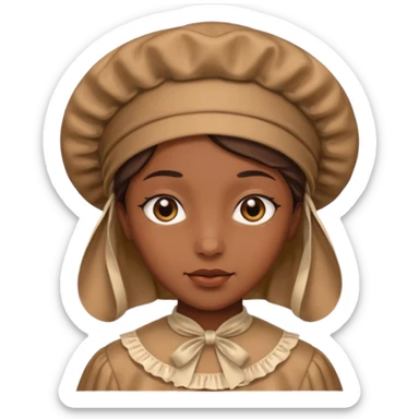 Silk Bonnet emoji brown skin sticker