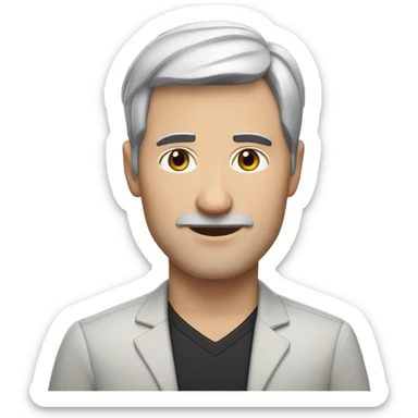 Middle-aged, handsome white guy with black hair ￼ sticker