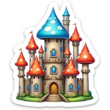 mushroom castle sticker