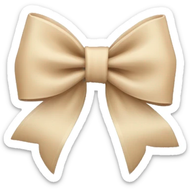 Beige bow  sticker