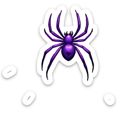 purple spider webs sticker