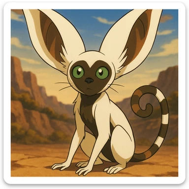 Momo from Avatar: The Last Airbender, anime style sticker