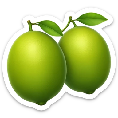 2 green lemons sticker