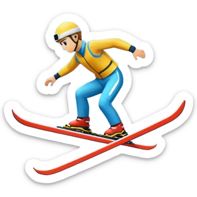 chce motikona skoczka narciarskiego jak w dsj2.pl z gry deluxe ski jump 2  sticker
