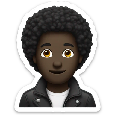 dark skinned man with afro and afro pick in his hair sticker