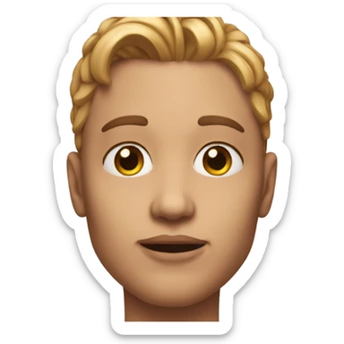 Uncanny valley face sticker