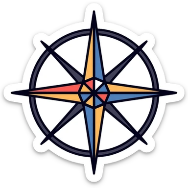 compass navigation tool sticker