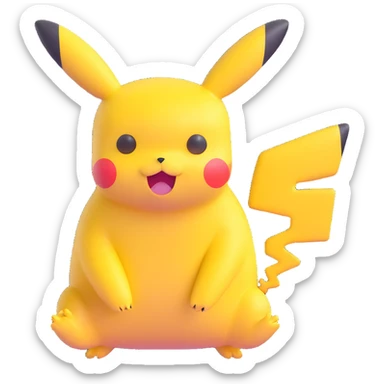 tired Pikachu sticker