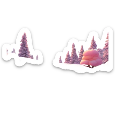 morning sunrise in the snow sticker