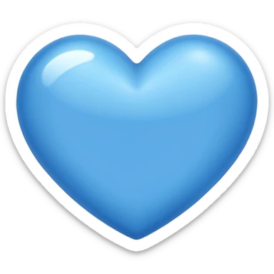 Quiero un corazón 💓 pero azul sticker