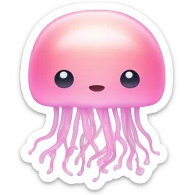 pastel light Pink jellyfish sticker