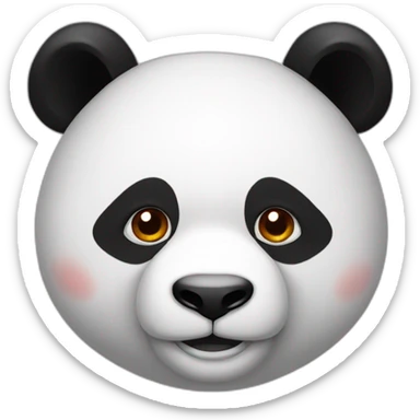 Panda tête rouge sticker