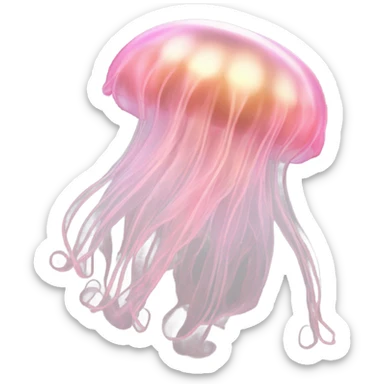 Light pink jellyfish sticker