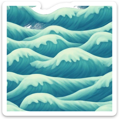 waves in ocean sticker