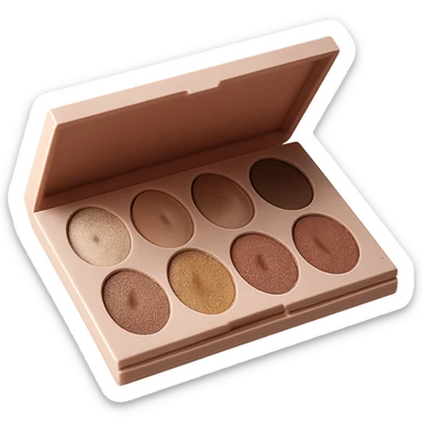 Create a realistic eyeshadow palette emoji in a photorealistic style with the background removed. sticker