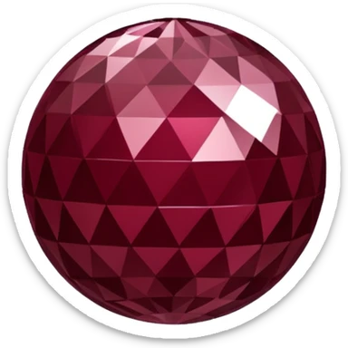 burgundy disco ball sticker