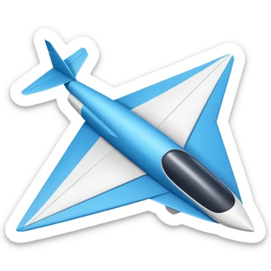 paper plane in mid-air sticker