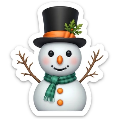 A basic snowman sticker