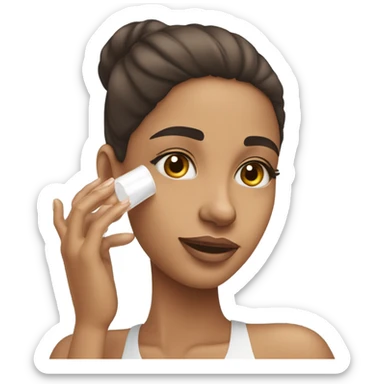 Girl doing skincare  sticker