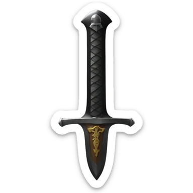 black sword facing downwards hilt and all sticker