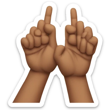 Yapping action with hands sticker