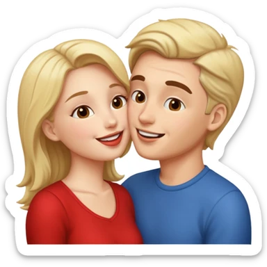 Couple kissing sticker