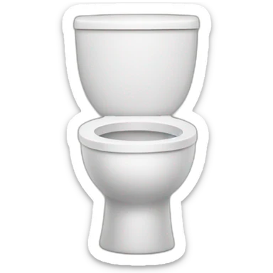 toilet with creepily smiling head in it sticker