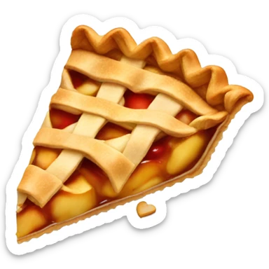 apple pie with a heart sticker