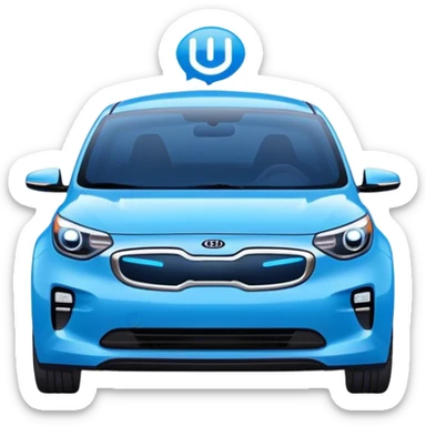 Blue Kia EV9 sticker