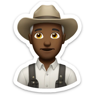 White country man sticker