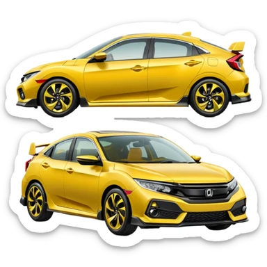 honda civic yellow sticker