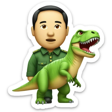 Mao Zedong holding a t-Rex sticker