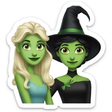 Galinda and elphaba sticker