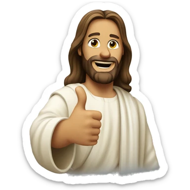 Jesus Christ giving thumbs up sticker
