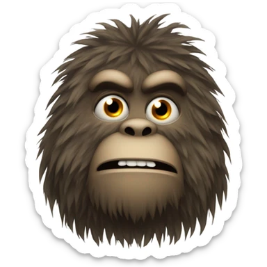 Picture of a shivering Sasquatch sticker