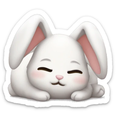 sleepy bunny kawaii cute  sticker