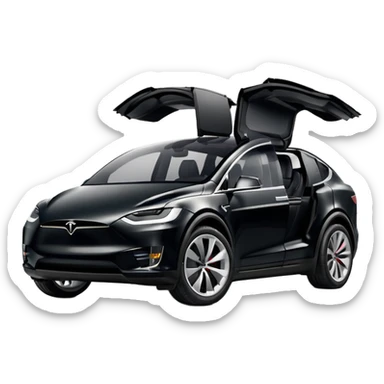 Tesla Model X - Tesla (Model Year: 2022) (Iconic colour: Black) sticker